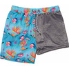 Men's Sustainable Comfort Lined Drawstring Swim Short, Kaleido Fish - Swim Trunks - 3 - thumbnail