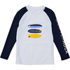 Crew Neck Contrast Long Raglan Sleeve Rashgaurd, Wave Break - Rash Guards - 1 - thumbnail