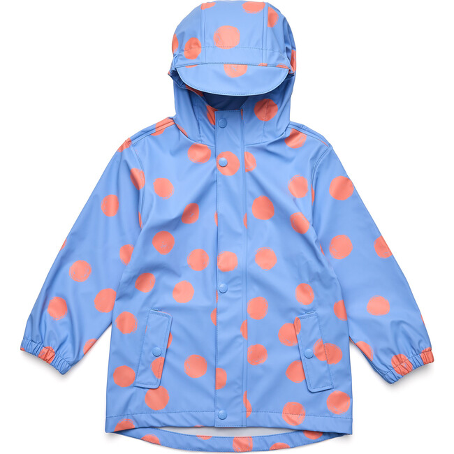 Cornflower Polka Dot Recycled Waterproof Raincoat