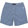Mens Denim Stripe Comfort Lined Swim Short - Swim Trunks - 2 - thumbnail