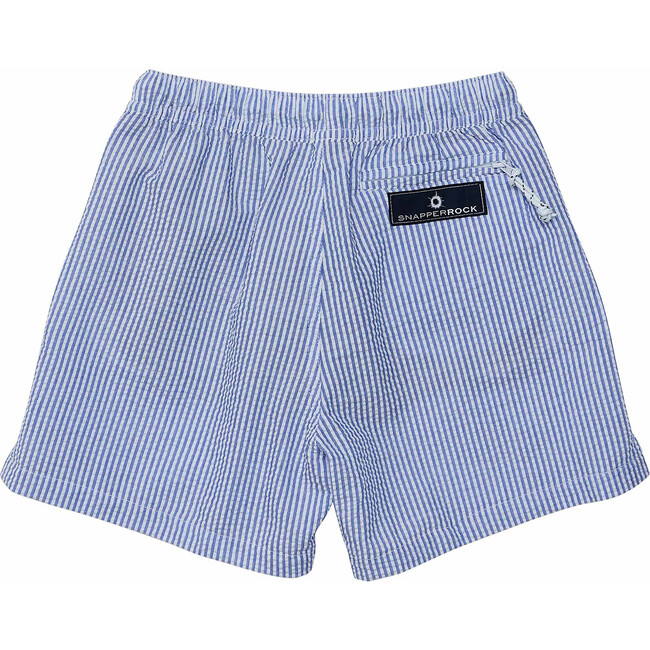 Sustainable Comfort Lined Drawstring Swim Short, Parisian Summer