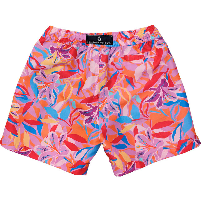 Sustainable Drawstring Swim Short, Blooming Sunset