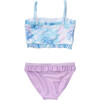 Frilled Bandeau Bikini, Sky Dye - Two Pieces - 3 - thumbnail