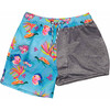 Sustainable Comfort Lined Drawstring Swim Short, Kaleido Fish - Swim Trunks - 3 - thumbnail