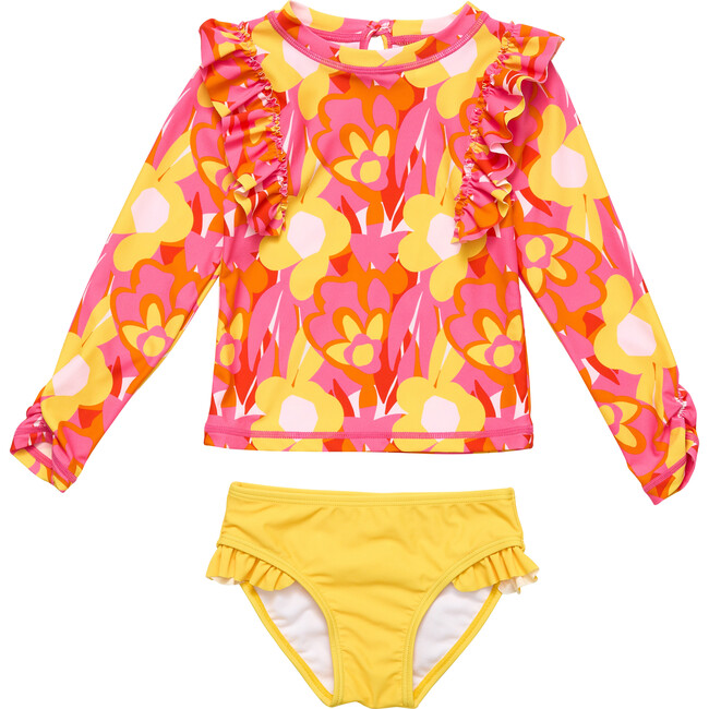 Pop of Sunshine LS Ruffle Set - Two Pieces - 1