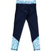 Sustainable Swim Leggings, Aqua Bloom - Leggings - 3 - thumbnail