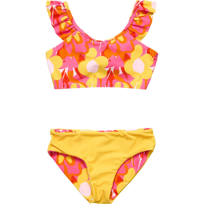 Pop of Sunshine Frill Crop Bikini