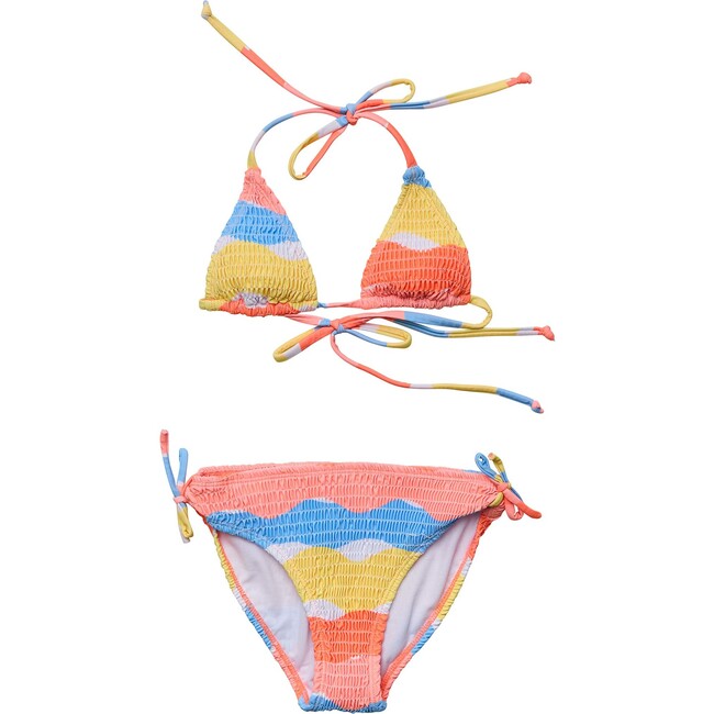 Good Vibes Triangle Shirred Bikini