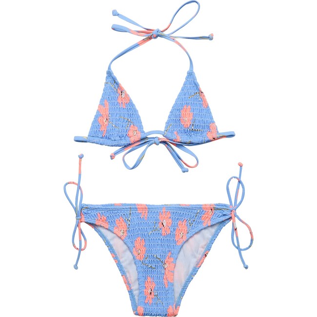 Beach Bloom Shirred Triangle Bikini - Two Pieces - 1