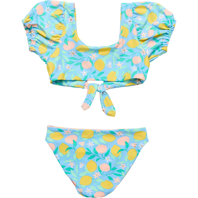 Lemon Drops Knot Front Bikini - Two Pieces - 3
