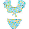 Lemon Drops Knot Front Bikini - Two Pieces - 3