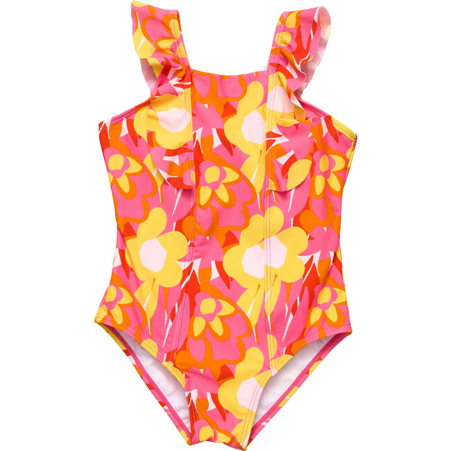 Pop of Sunshine Ruffle Shoulder Swimsuit - One Pieces - 1