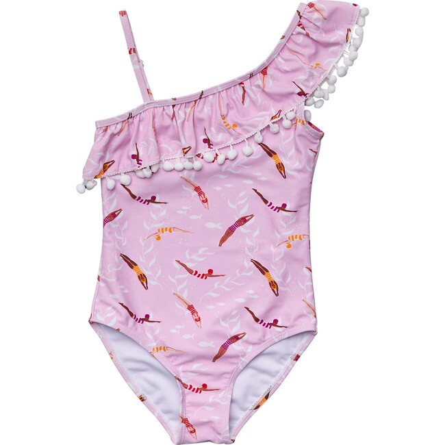 Diving Diva One  Shoulder Frill Swimsuit - One Pieces - 1