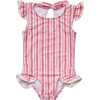Paradise Stripe Sustainable Frill Swimsuit - One Pieces - 1 - thumbnail