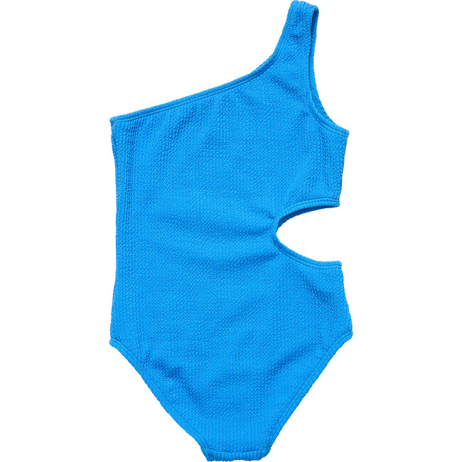Marine Blue One Shoulder Swimsuit - One Pieces - 3