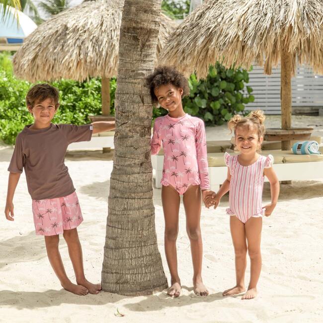 Paradise Stripe Sustainable Frill Swimsuit - One Pieces - 2