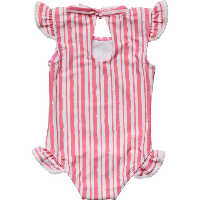 Paradise Stripe Sustainable Frill Swimsuit - One Pieces - 3