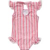Paradise Stripe Sustainable Frill Swimsuit - One Pieces - 3 - thumbnail