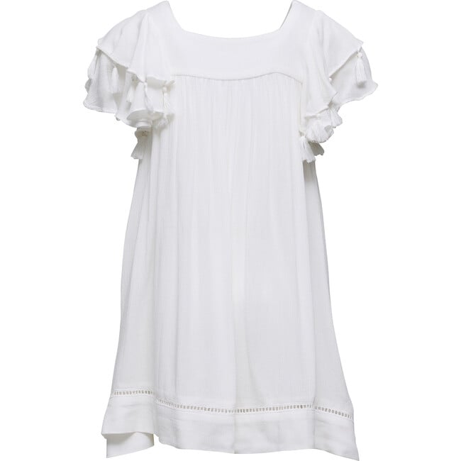 White Tassel Time Beach Dress - Cover-Ups - 1