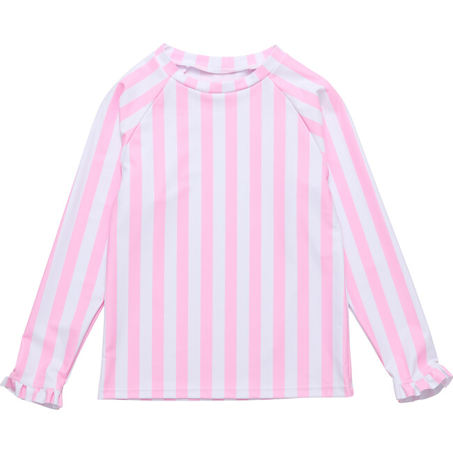 Pink Stripe LS Rash Top