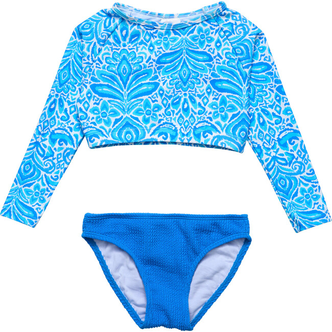 Santorini Blue Crop LS Rash Set