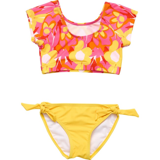 Pop of Sunshine Crop SS Rash Top Set - Two Pieces - 1