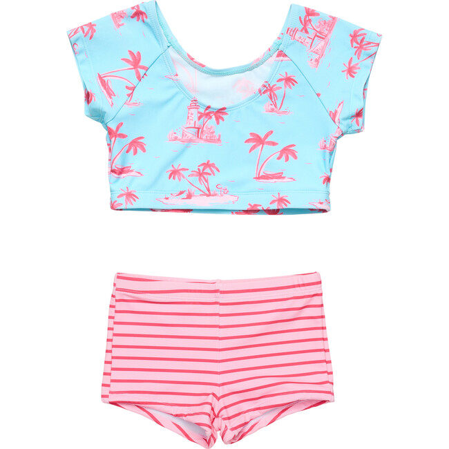 Lighthouse Island Sustainable  Crop SS Rash Top Set - Two Pieces - 1