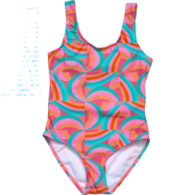 Geo Melon Sustainable Tie Back Swimsuit - One Pieces - 1