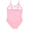 Coral Stripe Sustainable Bow Swimsuit - One Pieces - 3 - thumbnail