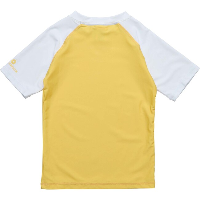 Yellow White Sleeve Sustainable SS Rash Top