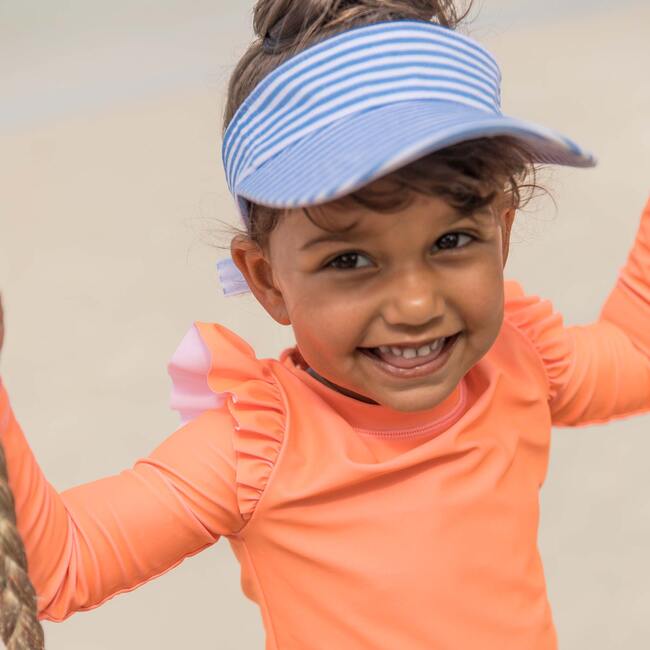 Cornflower & White Stripe Visor
