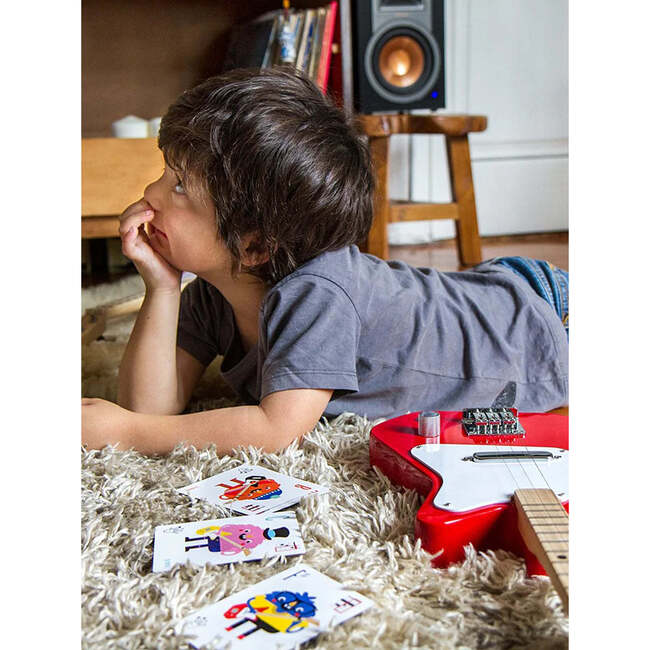 Loog Mini 3-String Electric Guitar, Red - Musical - 4