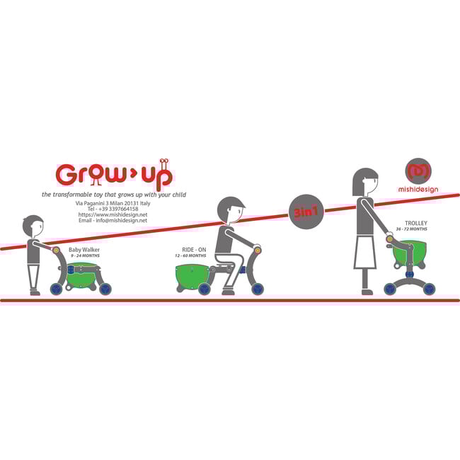 GROW UP Baby Walker - Push & Pull - 6