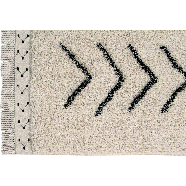 Bereber Rhombs Washable Rug, Natural