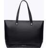 Vegan Leather Work Tote Bag with Removable Insulated Pouch, Black - Bags - 1 - thumbnail