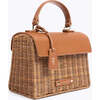 Mini Insulated Hand-Woven Wicker Lunchbox, Brown - Lunchbags - 2