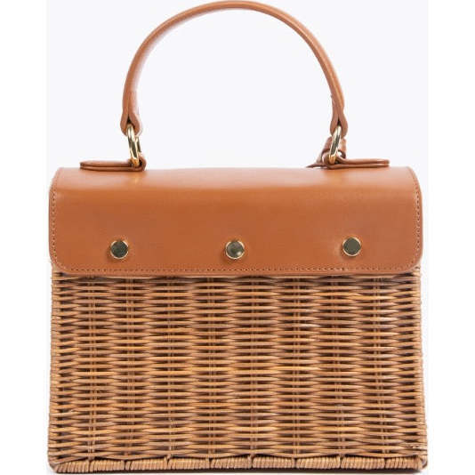 Mini Insulated Hand-Woven Wicker Lunchbox, Brown - Lunchbags - 3