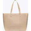 Vegan Leather Work Tote Bag with Removable Insulated Pouch, Cream Croc - Bags - 3