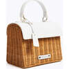 Mini Insulated Hand-Woven Wicker Lunchbox, Dark White - Lunchbags - 2