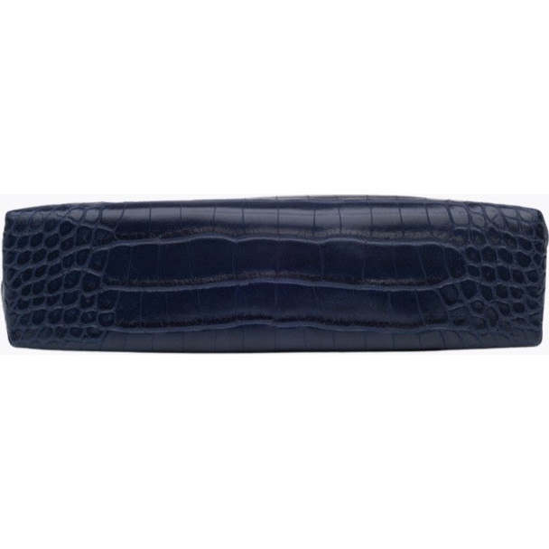 Insulated Small Snack Pouch, Navy Croc - Lunchbags - 4