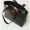 Vegan Leather Work Tote Bag with Removable Insulated Pouch, Black - Bags - 3