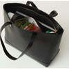 Vegan Leather Work Tote Bag with Removable Insulated Pouch, Black Croc - Bags - 6