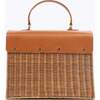 Large, Insulated, Hand-Woven Wicker Lunchbox, Brown - Lunchbags - 3