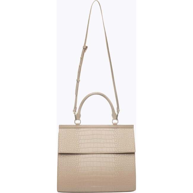 Large, Insulated, Chic Lunchbox, Cream Croc - Lunchbags - 5