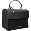 Large, Insulated, Hand-Woven Wicker Lunchbox, Black - Lunchbags - 3