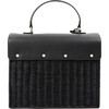 Large, Insulated, Hand-Woven Wicker Lunchbox, Black - Lunchbags - 4