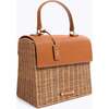 Medium Insulated Hand-Woven Wicker Lunchbox, Brown - Lunchbags - 2 - thumbnail