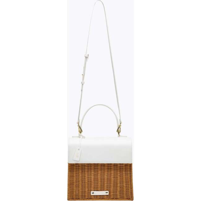 Medium Insulated Hand-Woven Wicker Lunchbox, Dark White - Lunchbags - 4