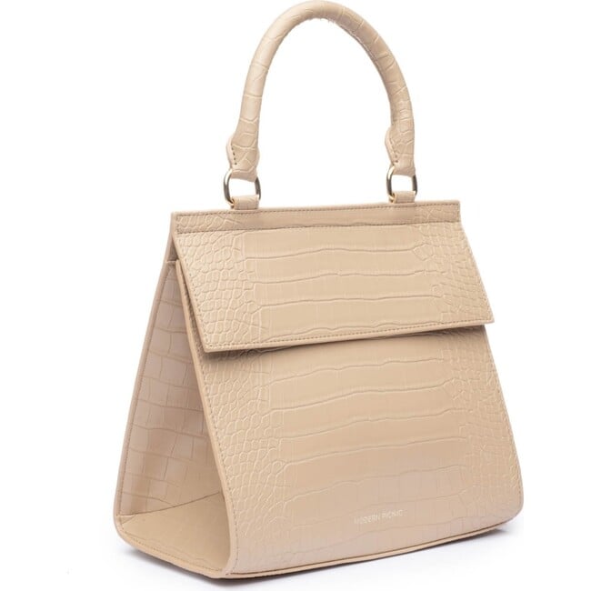 Medium Stylish, Chic Insulated Lunchbox, Cream Croc - Lunchbags - 3