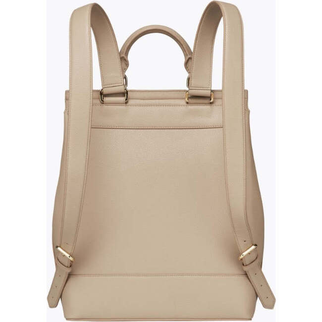 Chic, Stylish Padded Laptop Sleeve Backpack, Cream - Backpacks - 3